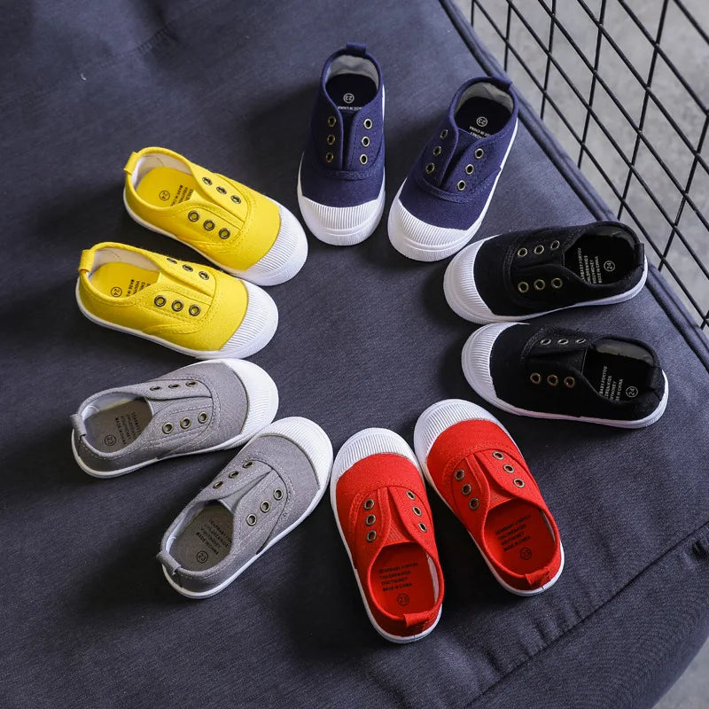 Candy Color Kids Shoes for Girl Children Canvas Shoes White Sneakers Comfortable Boys Flat School Shoes