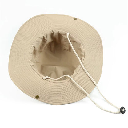 Men & Women Sun Hat Wide Brim Breathable Fishing Cap Men'S Bucket Hats Hiking Jungle Hat Summer Outdoor Camo Caps