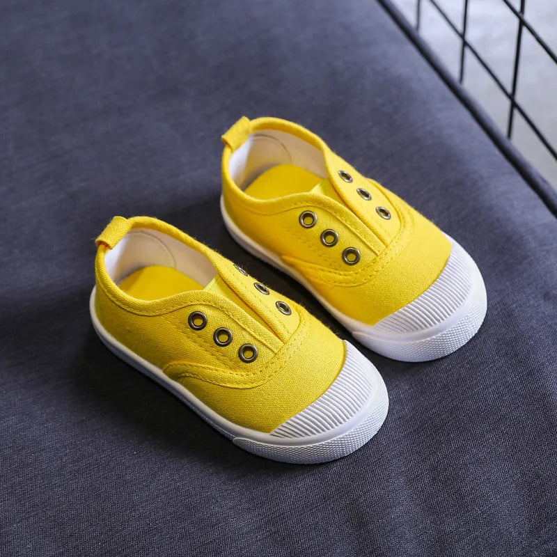 Candy Color Kids Shoes for Girl Children Canvas Shoes White Sneakers Comfortable Boys Flat School Shoes